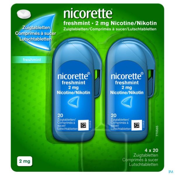 Nicorette freshmint comp a sucer  80x2mg