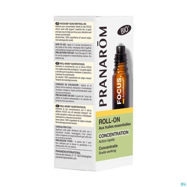 Pranarom Aromaboost Focus Roller Bio 5ml