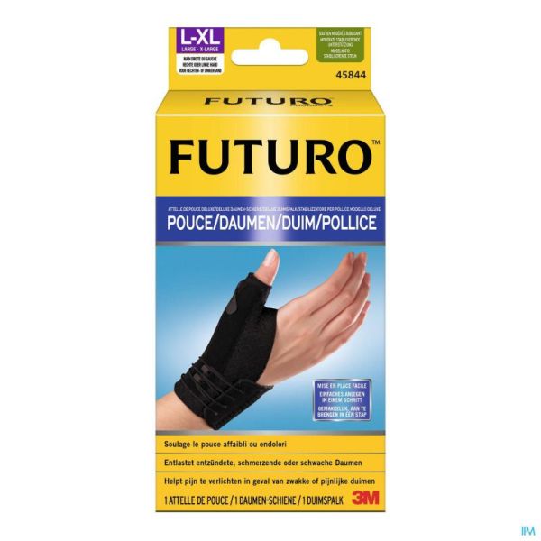 Futuro Attelle Pouce Deluxe Noir l-xl 16,5-20,3cm