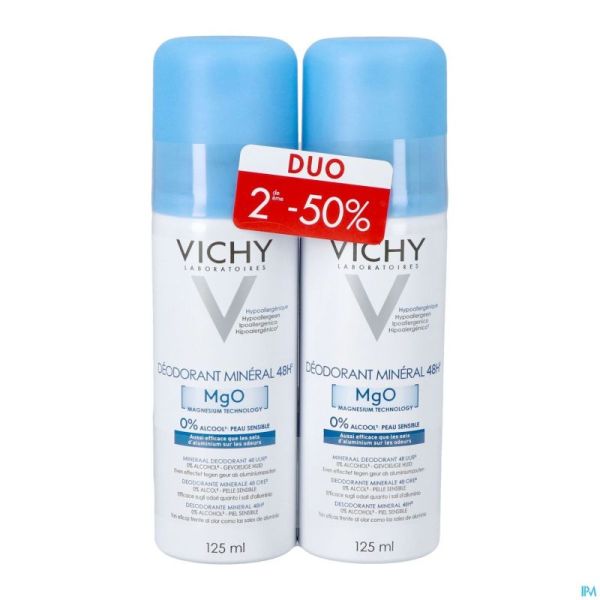 Vichy Deo Mineral Aero 48h Duo 2x125ml