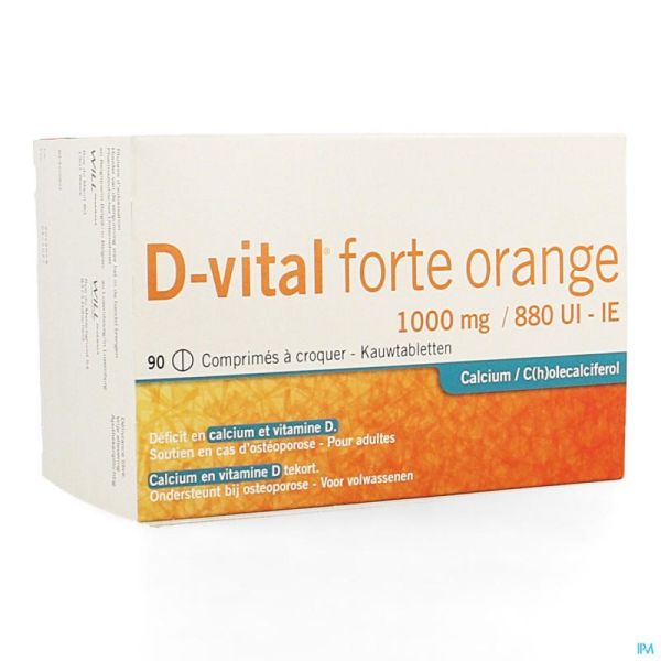 D vital forte orange 1000mg/880ui comp croq.  90