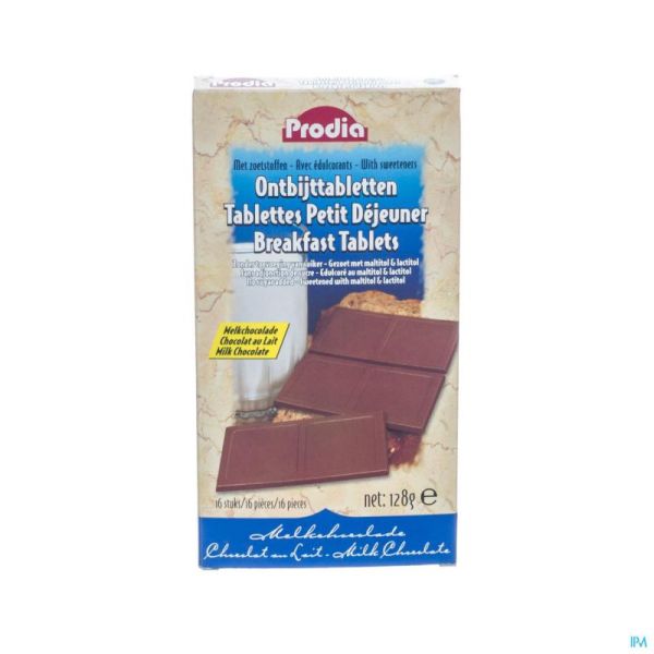 Prodia Tablettes Petit Dejeuner Choco.lait 16x8g