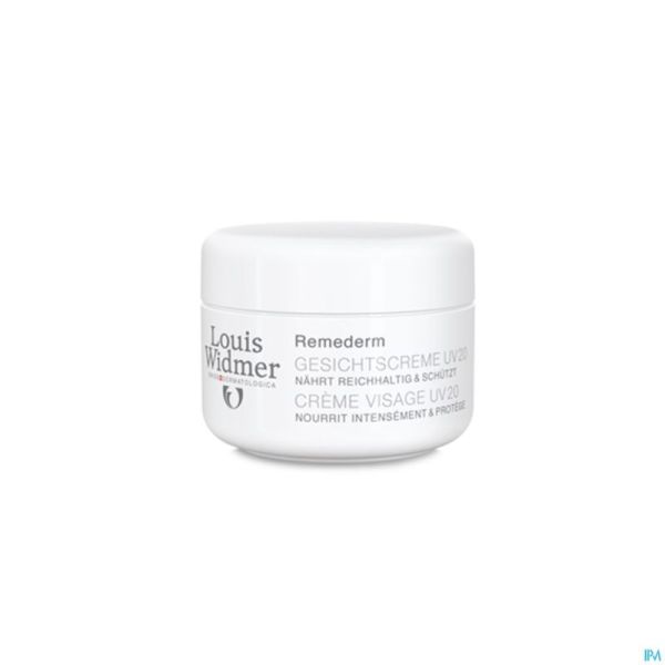 Widmer Remederm Creme Visage Uv20 N/parf Pot 50ml