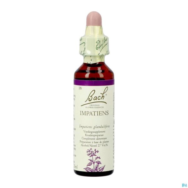 Bach flower remedie 18 impatiens    20ml
