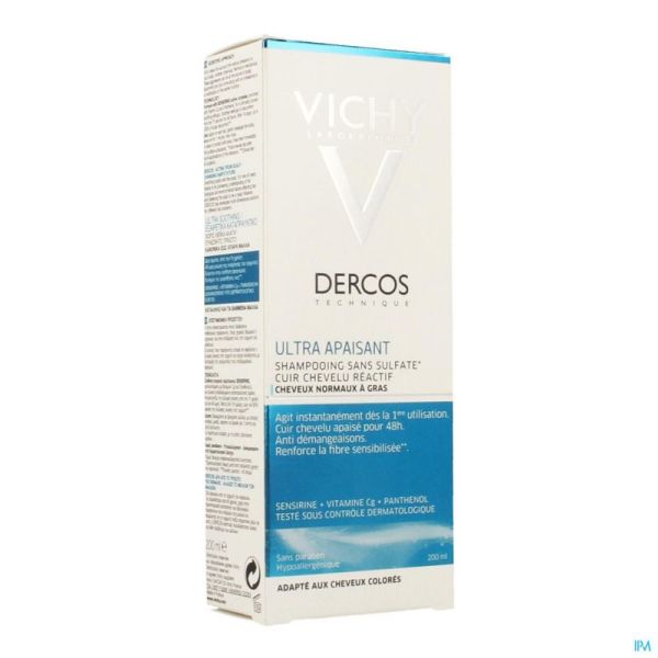 Vichy dercos dermo apaisant chev. gras sh    200ml