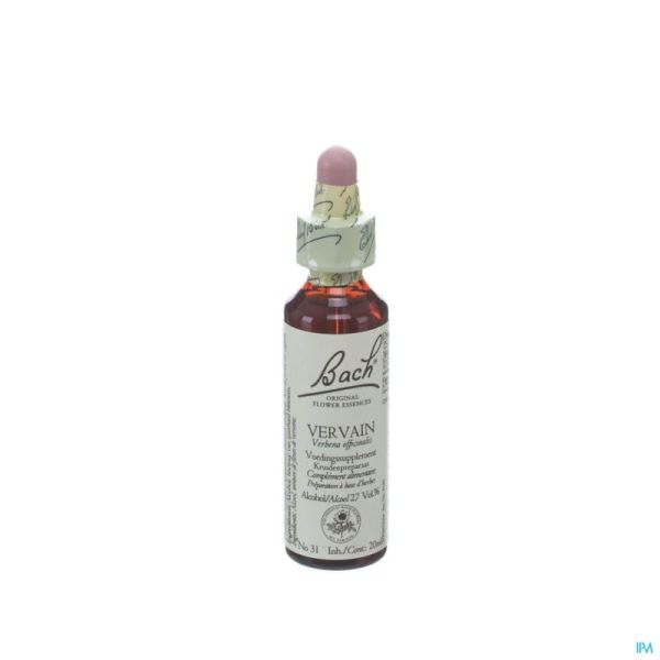 Bach flower remedie 31 vervain    20ml