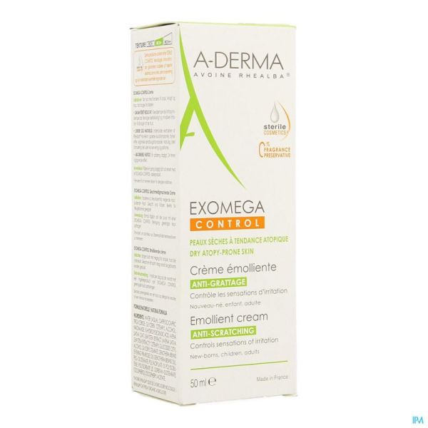 Aderma Exomega Control Creme Emollient Tube 50ml