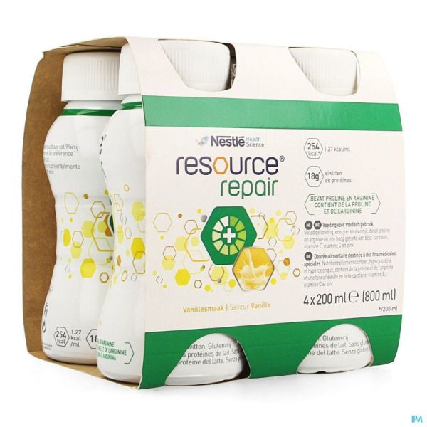 Resource Repair Vanille Bouteille 4x200ml