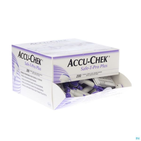 Accu Chek Safe T Pro Plus Steril Jetable 200