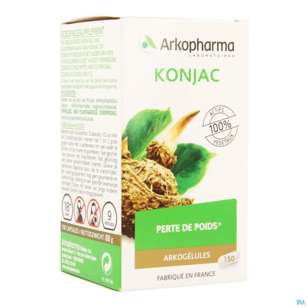 Arkogelules konjac 150x500mg nf