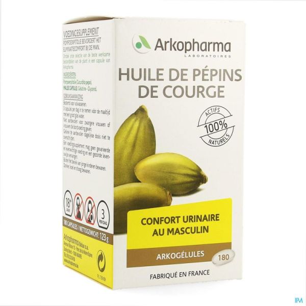 Arkogelules huile de pepins de courge caps 180