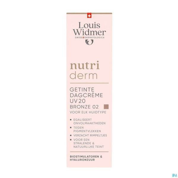 Widmer Nutrid Cr Jour Teint Uv20 Bronz02 Parf30ml