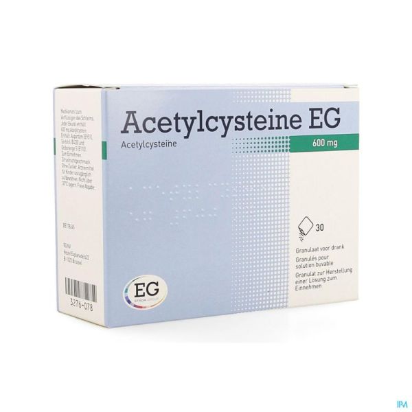 Acetylcysteine eg 600mg gran. sol buv. sach  30