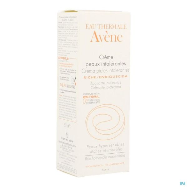 Avene Creme Riche Peaux Intolerantes Nf 50ml